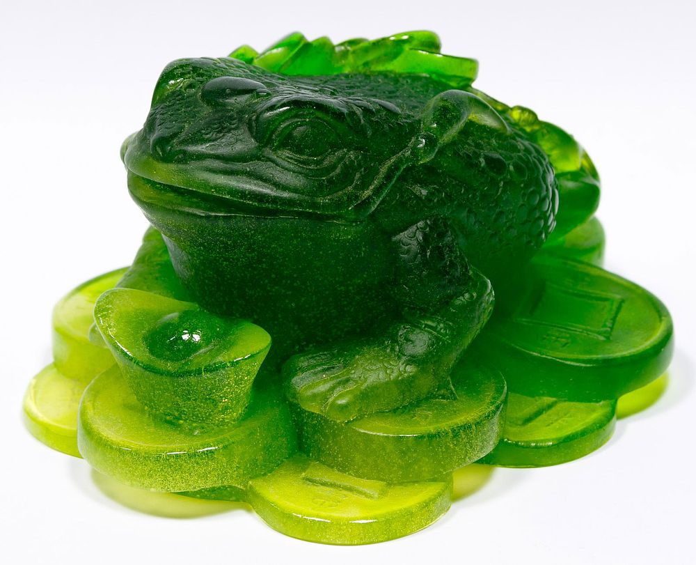 Lot 409: Daum Art Glass Frog