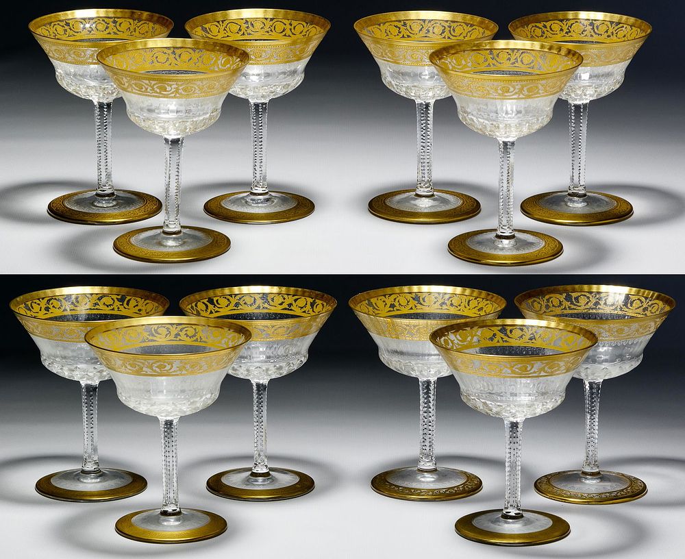 Lot 432: St. Louis Crystal "Thistle" American Sherbet / Champagn