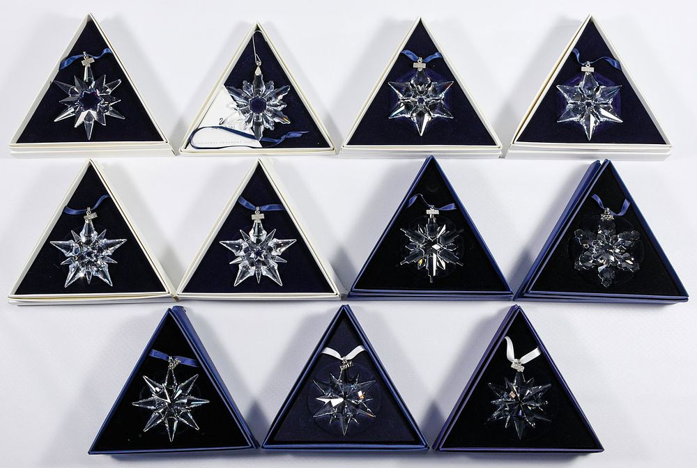 Lot 440: Swarovski Crystal Holiday Ornament Assortment