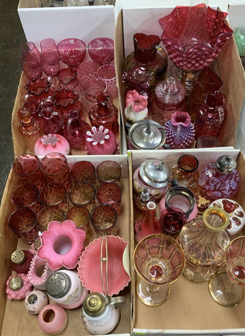 Lot 450: Cranberry Glass Assortment