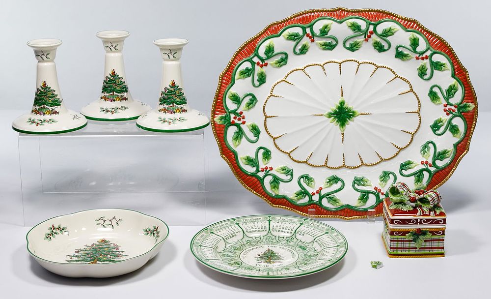 Lot 469: Belleek, Spode and Lenox Porcelain Assortment