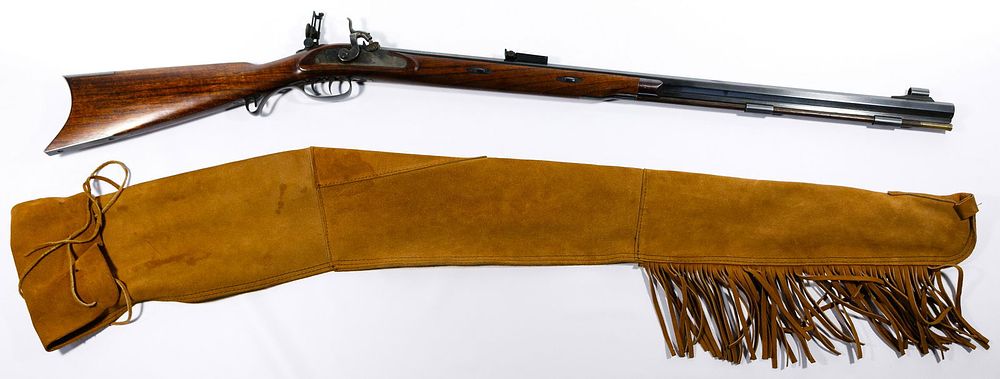 Lot 482: Black Powder Rifle with Case