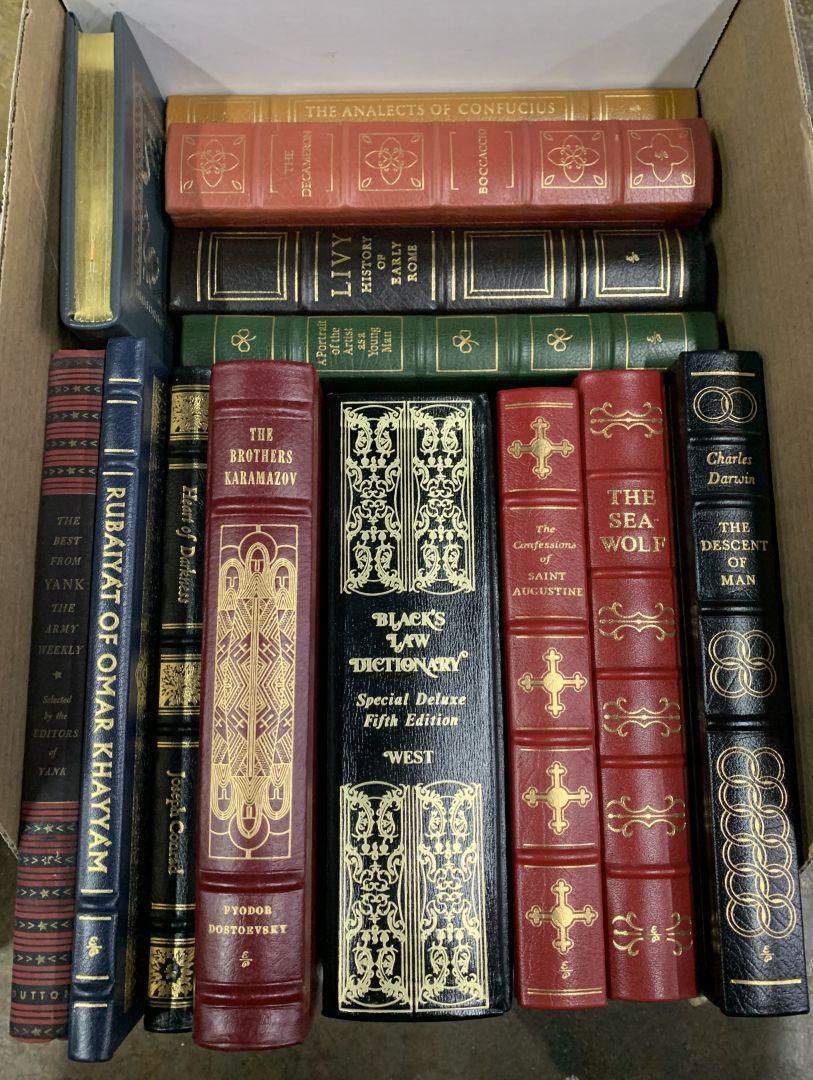 Lot 493: Leather Bound Book Assortment