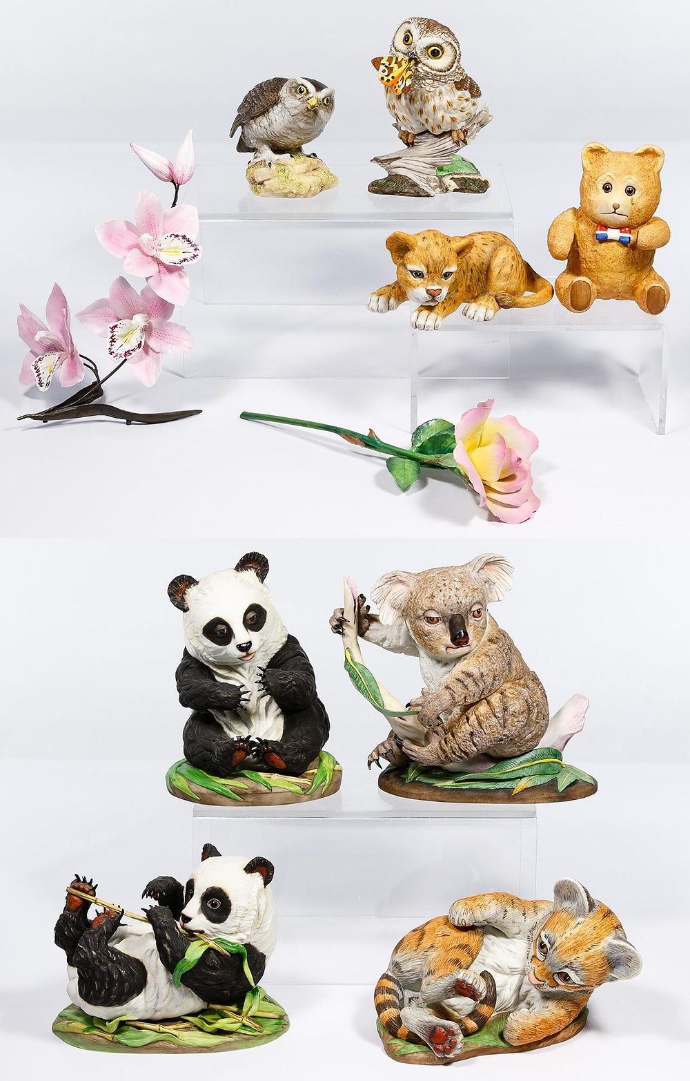 Lot 501: Boehm Animal and Floral Figurine Assortment