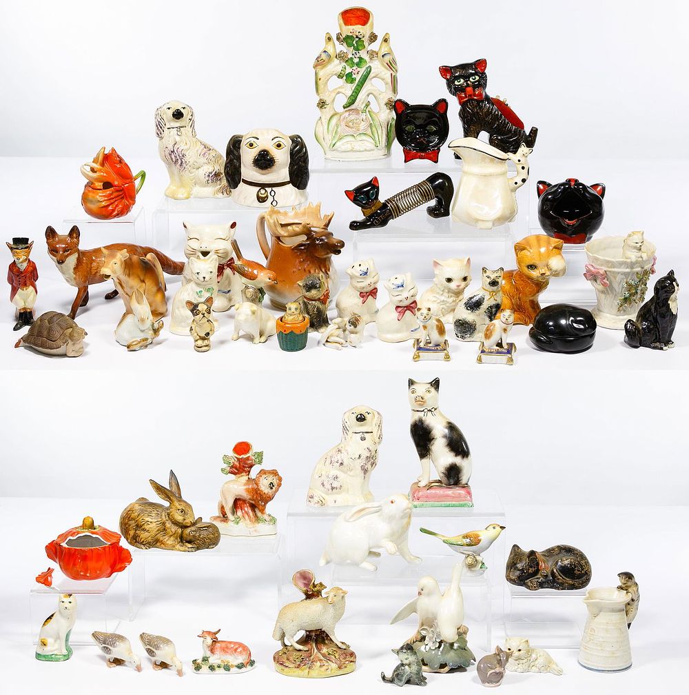 Lot 516: Porcelain and Cermic Animal Assortment