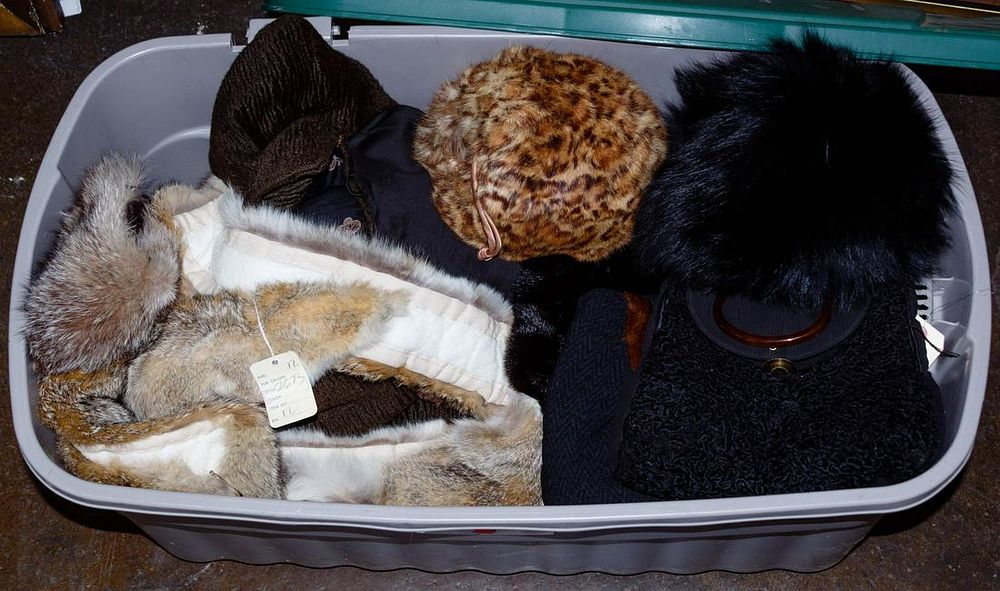 Lot 546: Fur Jacket and Accessory Assortment