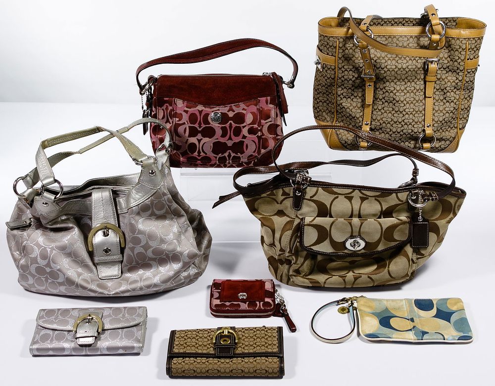 Lot 555: Coach Handbag and Wallet Assortment