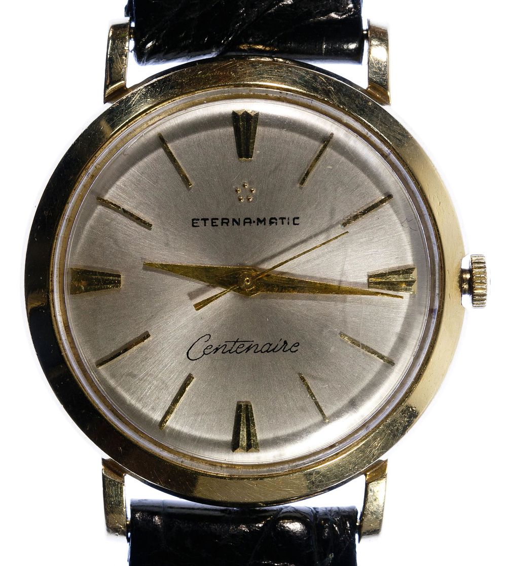 Lot 568: Centenaire 14k Gold Case EternaMatic Wrist Watch
