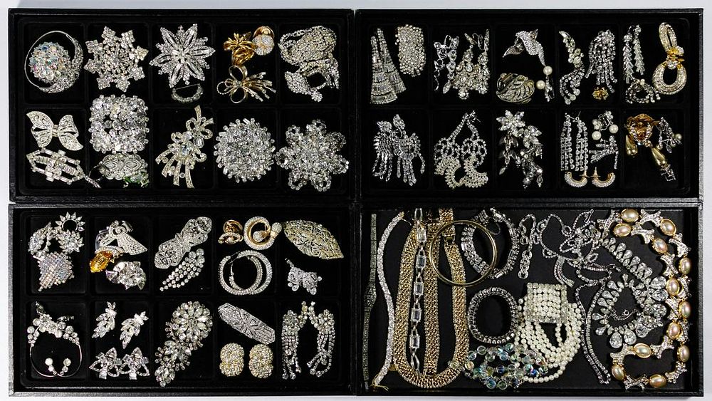 Lot 618: Rhinestone Jewelry Assortment