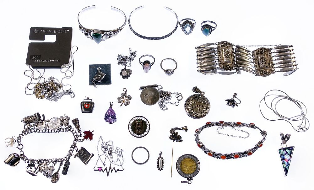 Lot 626: Sterling Silver and Costume Jewelry Assortment