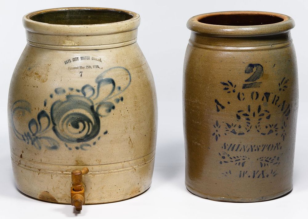 Lot 631: A. Conrad Stoneware Crock