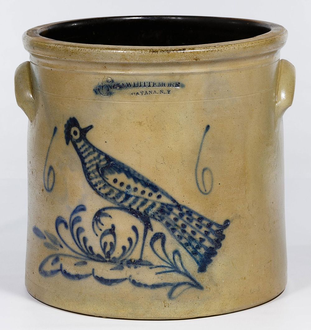 Lot 632: A. O. Whittemore Stoneware Crock