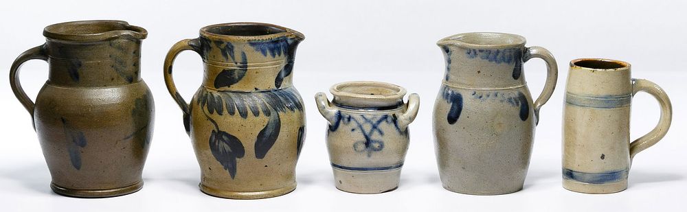 Lot 636: Cobalt Blue Stoneware Assortment