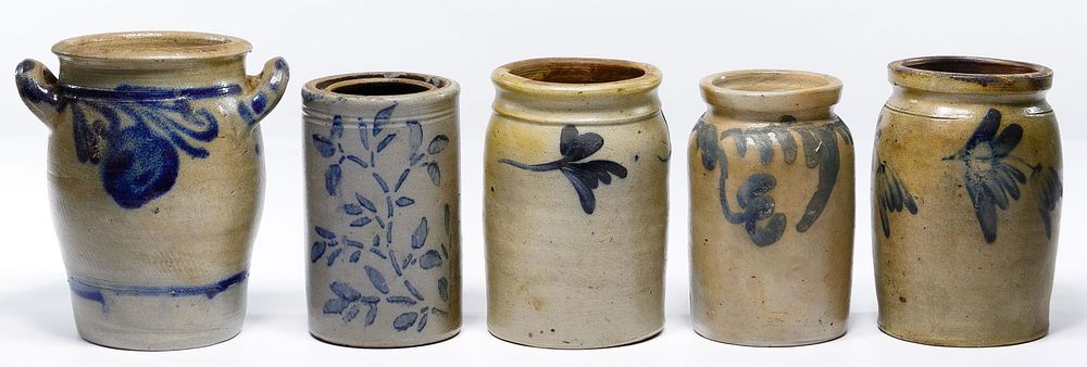 Lot 642: Cobalt Blue Stoneware Assortment