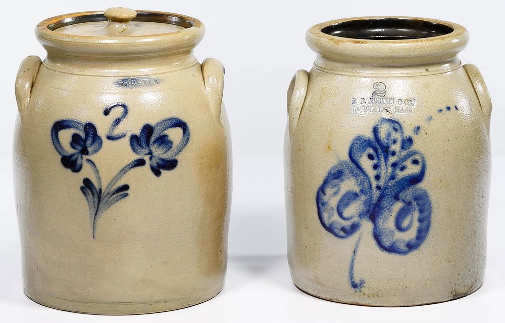 Lot 654: F. B. Norton & Co. and Lyons Stoneware Jars