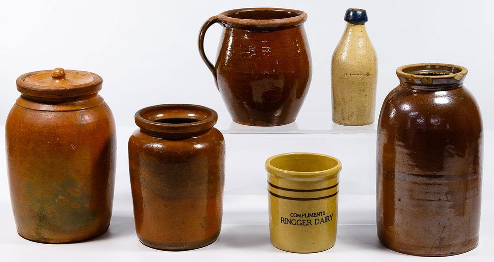 Lot 656: Galena and Redware Pottery Assortment
