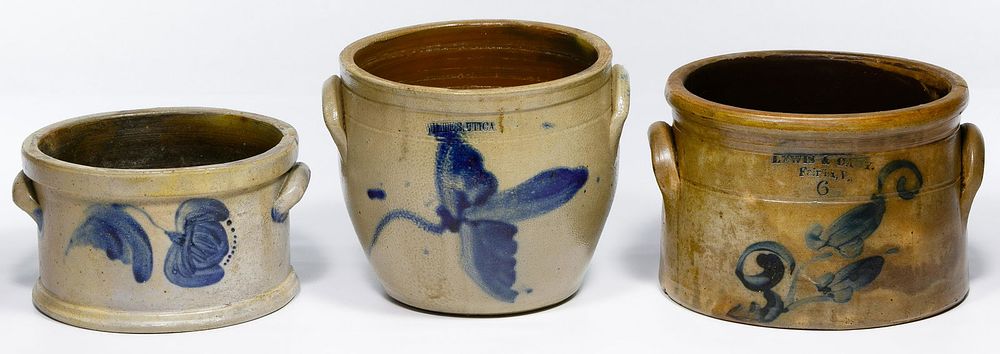 Lot 662: New York Stoneware Cobalt Blue Assortment