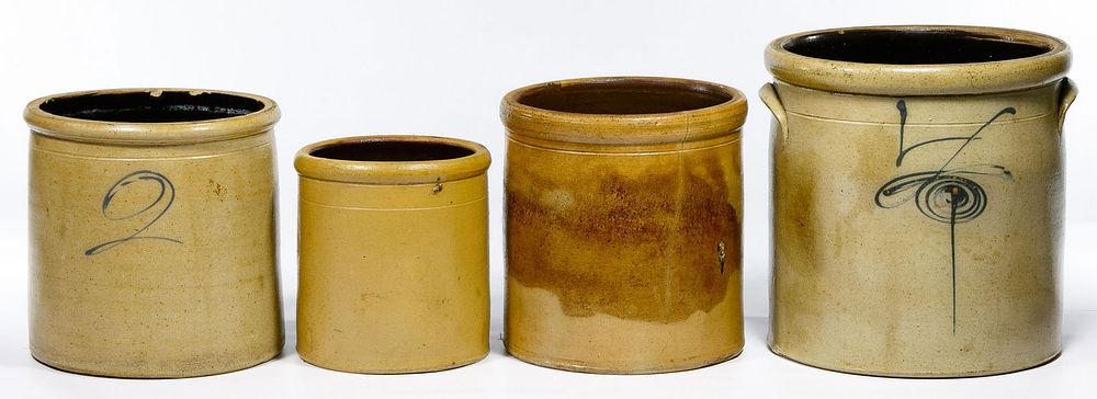Lot 674: Stoneware Crock Assortment