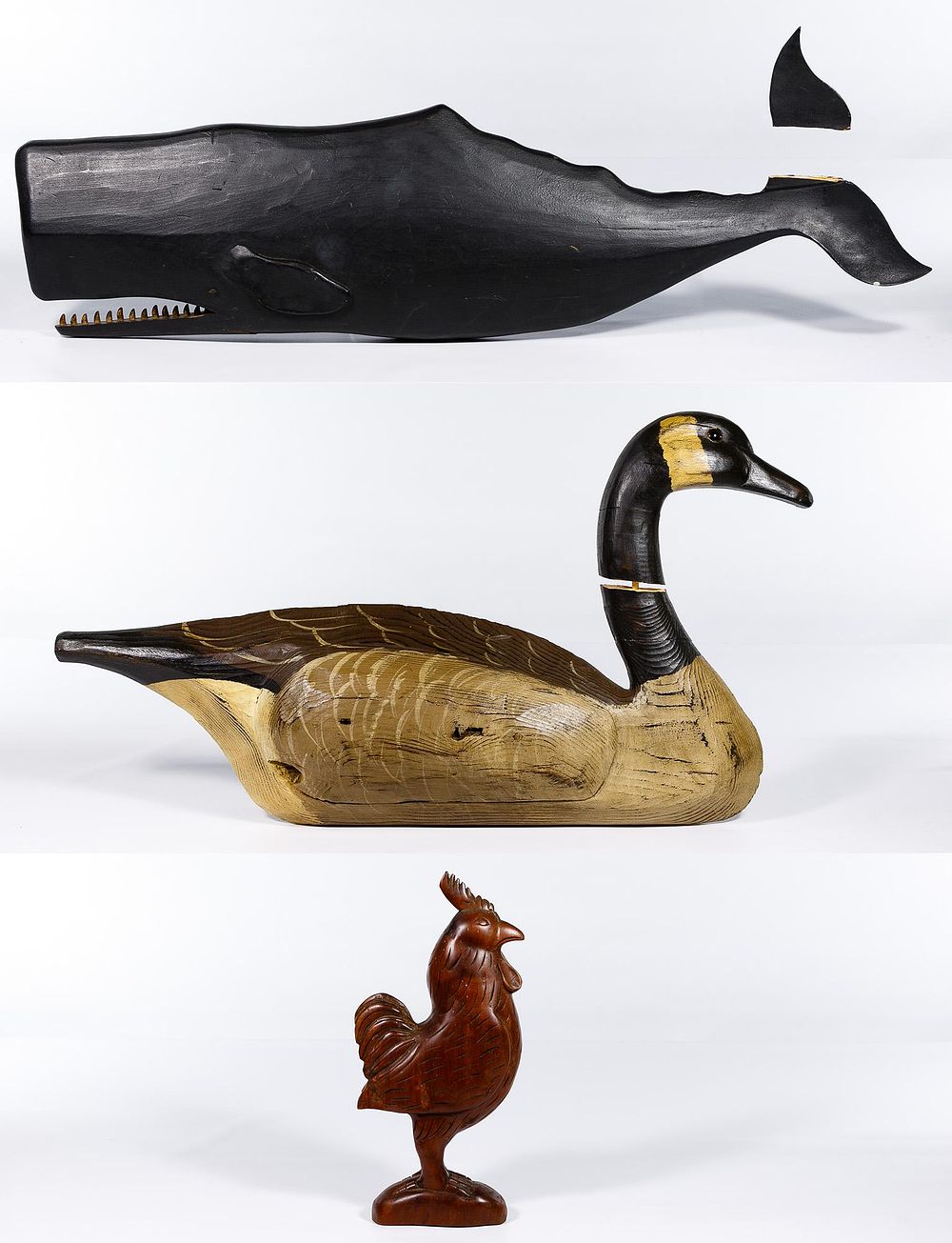 Lot 683: Clark Voorhees (American, 1911-1980) Carved Wood Whale