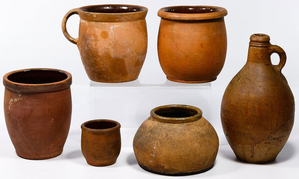 Lot 707: Redware Pottery Assortment