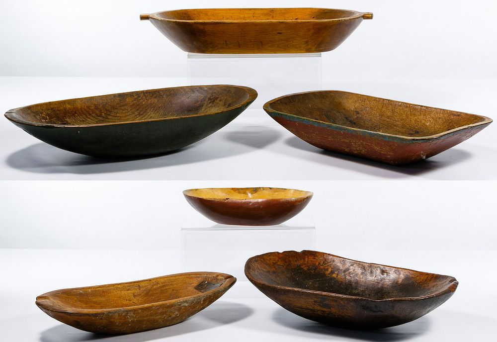Lot 732: Wood Oblong Bowl Assortment