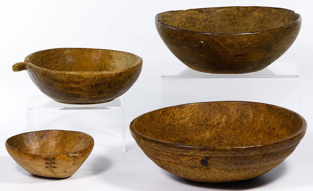 Lot 740: Burl Wood Bowl Assortment