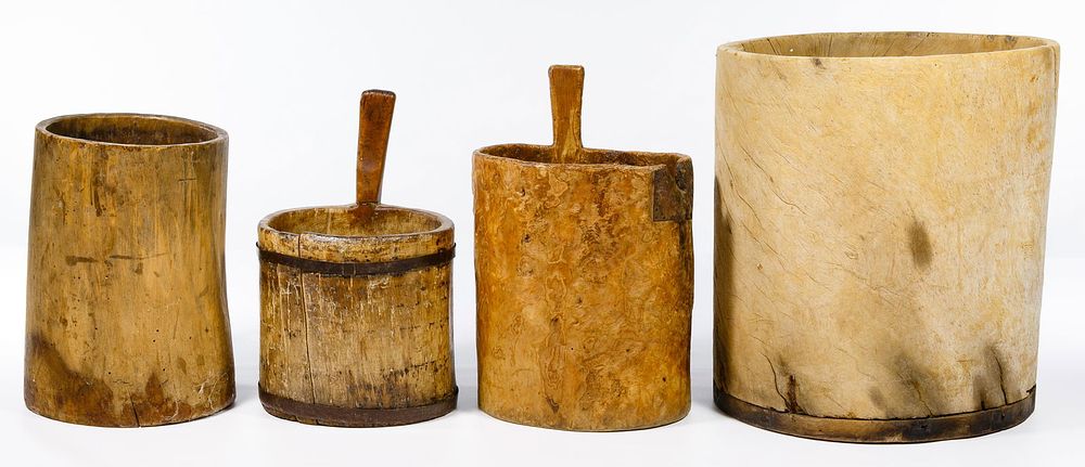 Lot 747: Hollowed-out Tree Trunk Storage Vessel Assortment