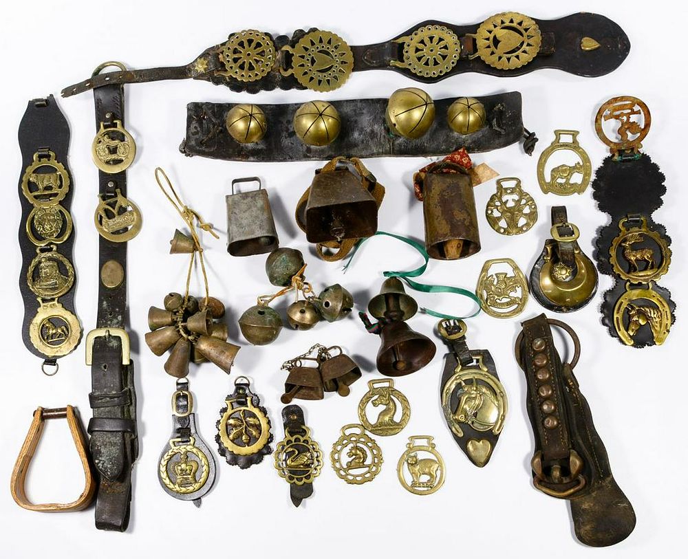 Lot 762: Bell and Tack Brass Assortment