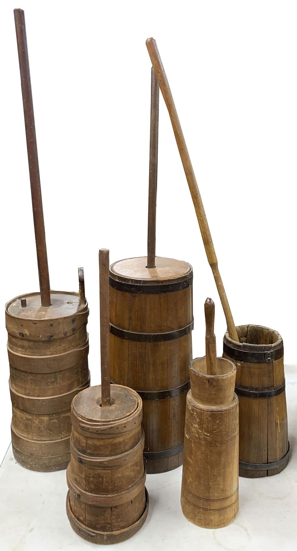 Lot 777: Primitive Butter Churn Assortment