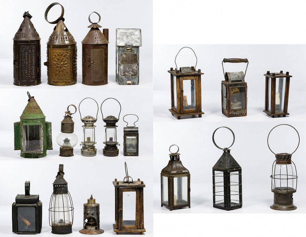 Lot 786: Primitive Lantern Assortment