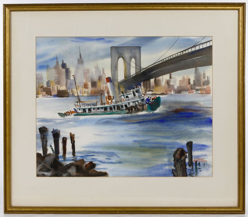 Lot 154: Harriet Berenson (American, 20th Century) Watercolor on
