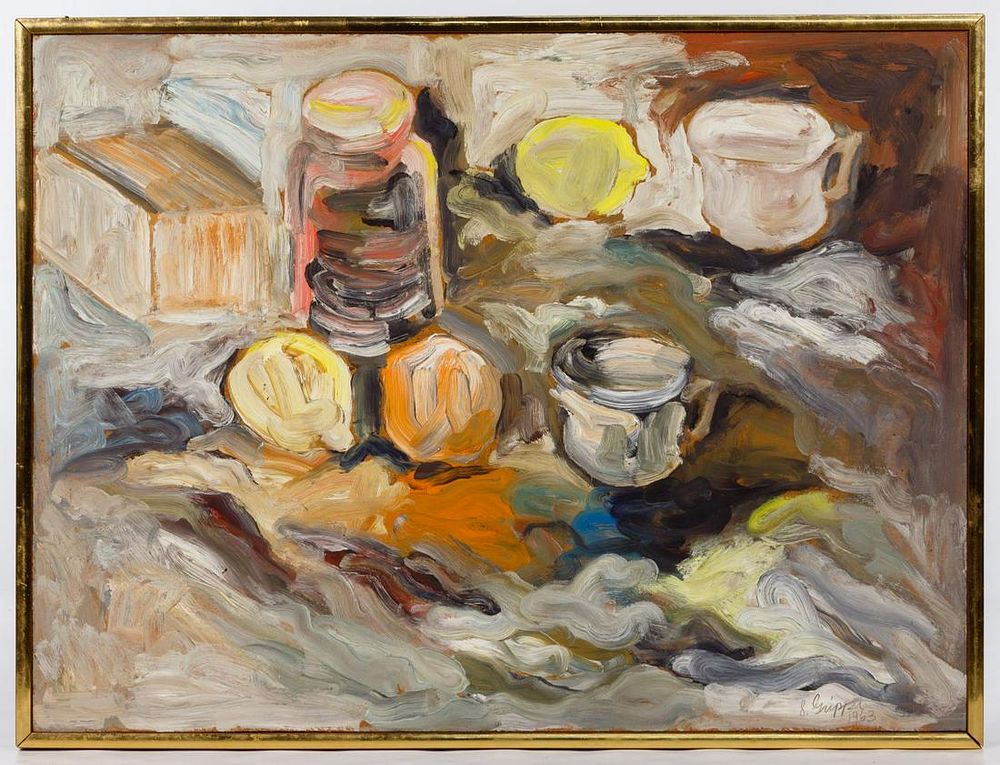 Lot 168: Salvatore Grippi (American, b.1921) Oil on Masonite