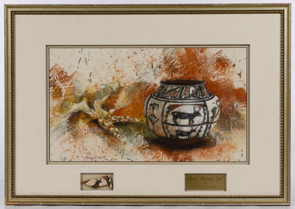 Lot 170: Sherry Gallagher (American, 20th Century) 'Zuni Storage