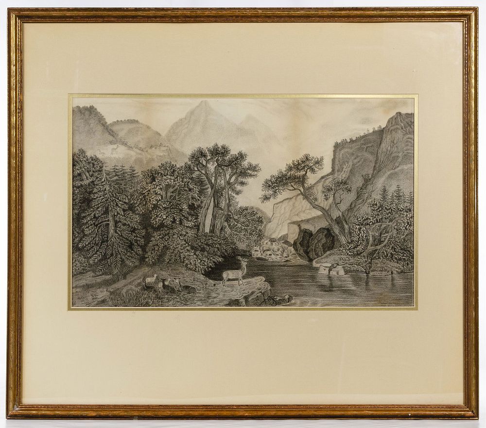 Lot 172: Unknown Artist (American, 20th Century) Pencil on Paper