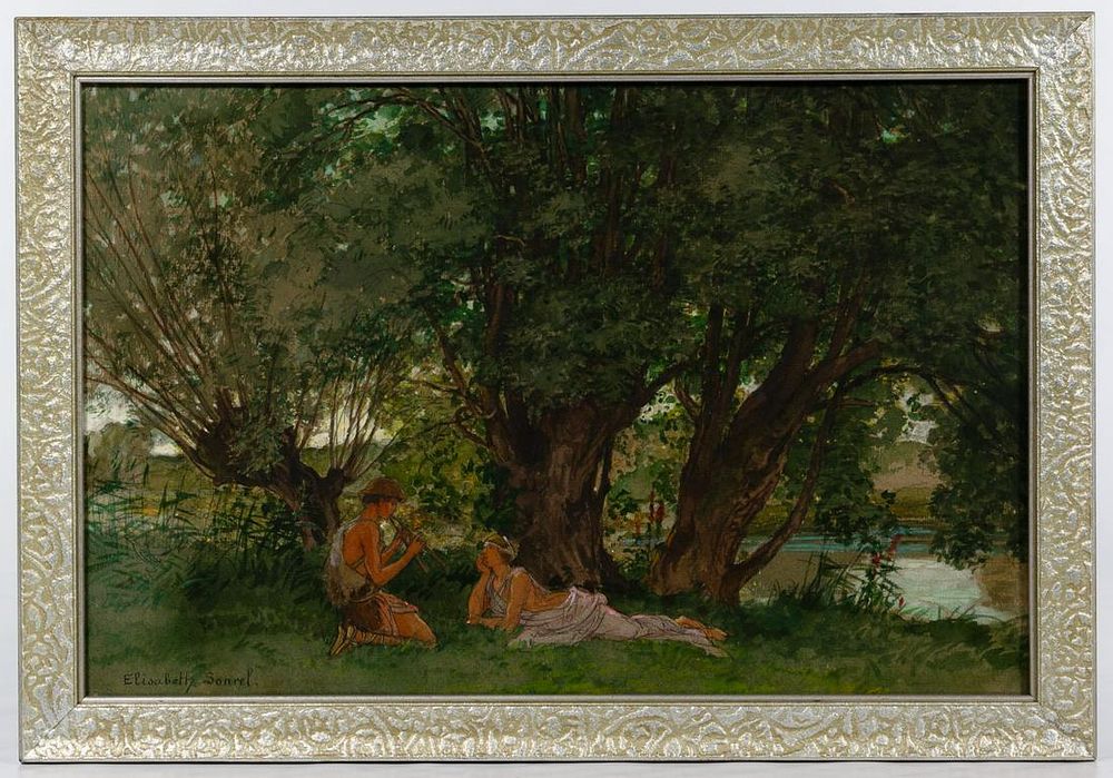 Lot 184: Elisabeth Sonrel (French, 1874-1953) Watercolor and