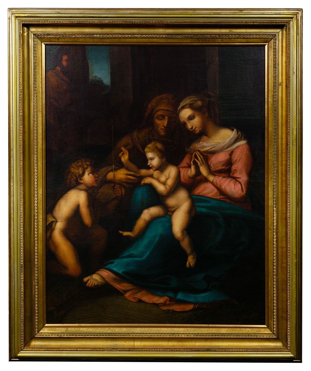 Lot 185: European School (European, 19th Century) 'Holy Family'