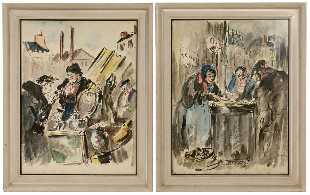 Lot 187: Guy Neyrac (French, 1900-1950) Watercolor on Paper