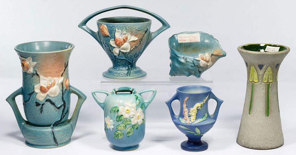 Lot 229: Roseville Pottery Vase Assortment