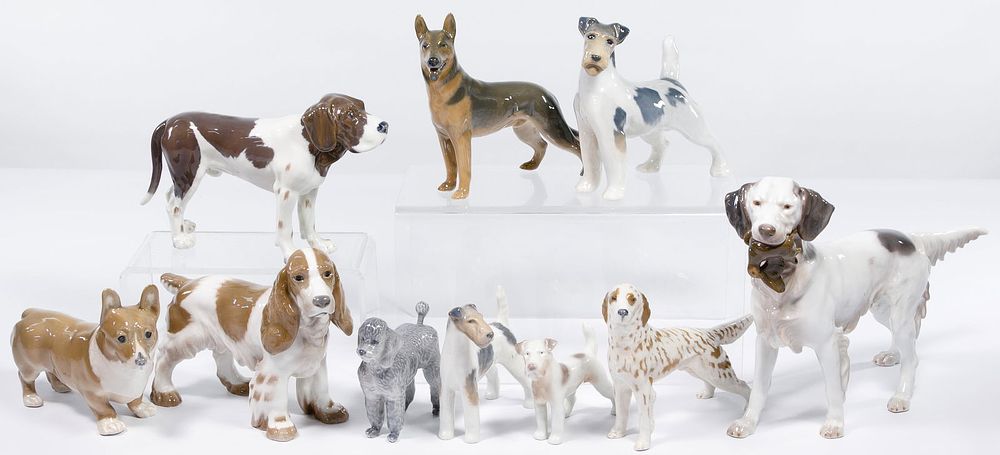 Lot 275: Royal Copenhagen and Bing & Grondahl Dog Figurine
