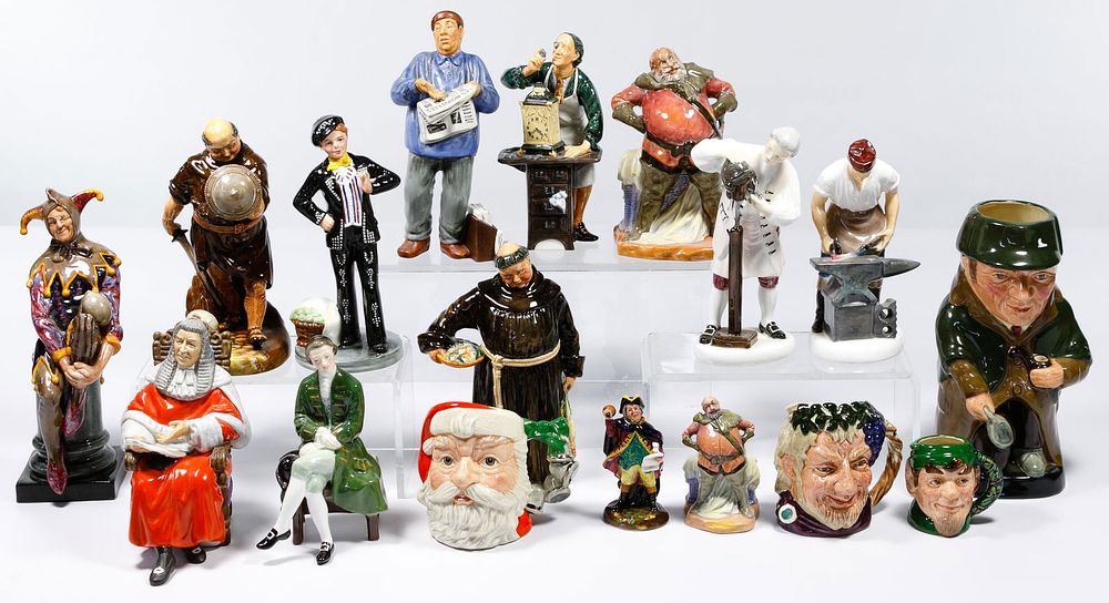 Lot 283: Royal Doulton Figurine and Toby Mug Assortment
