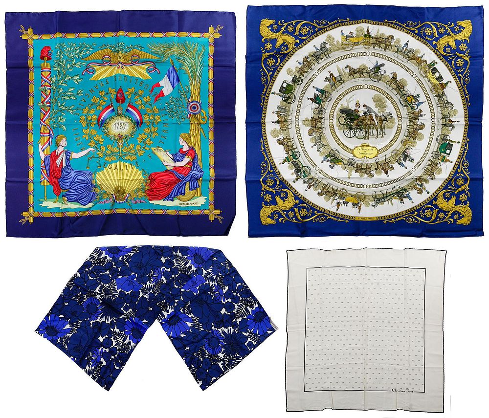 Lot 303: Hermes Scarf Assortment