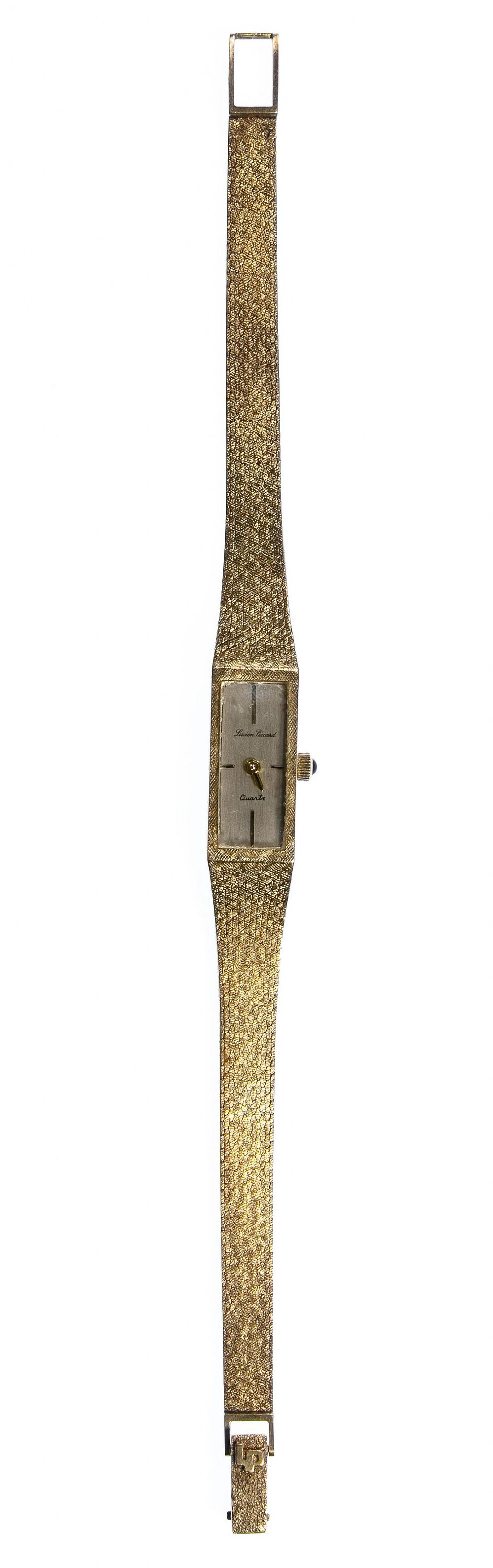 Lot 323: Lucien Piccard 14k Gold Case Ladies Wrist Watch