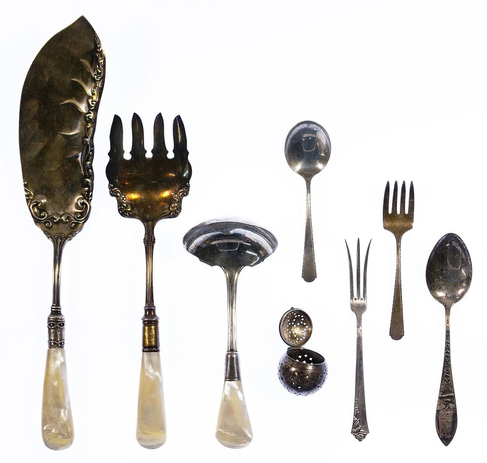 Lot 344: Sterling Silver Jewelry and Flatware Assortment