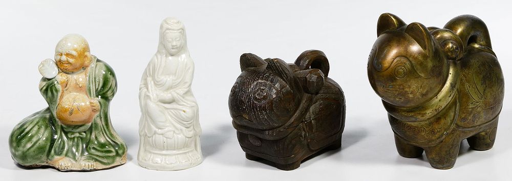 Lot 367: Asian Cat and Figurine Assortment