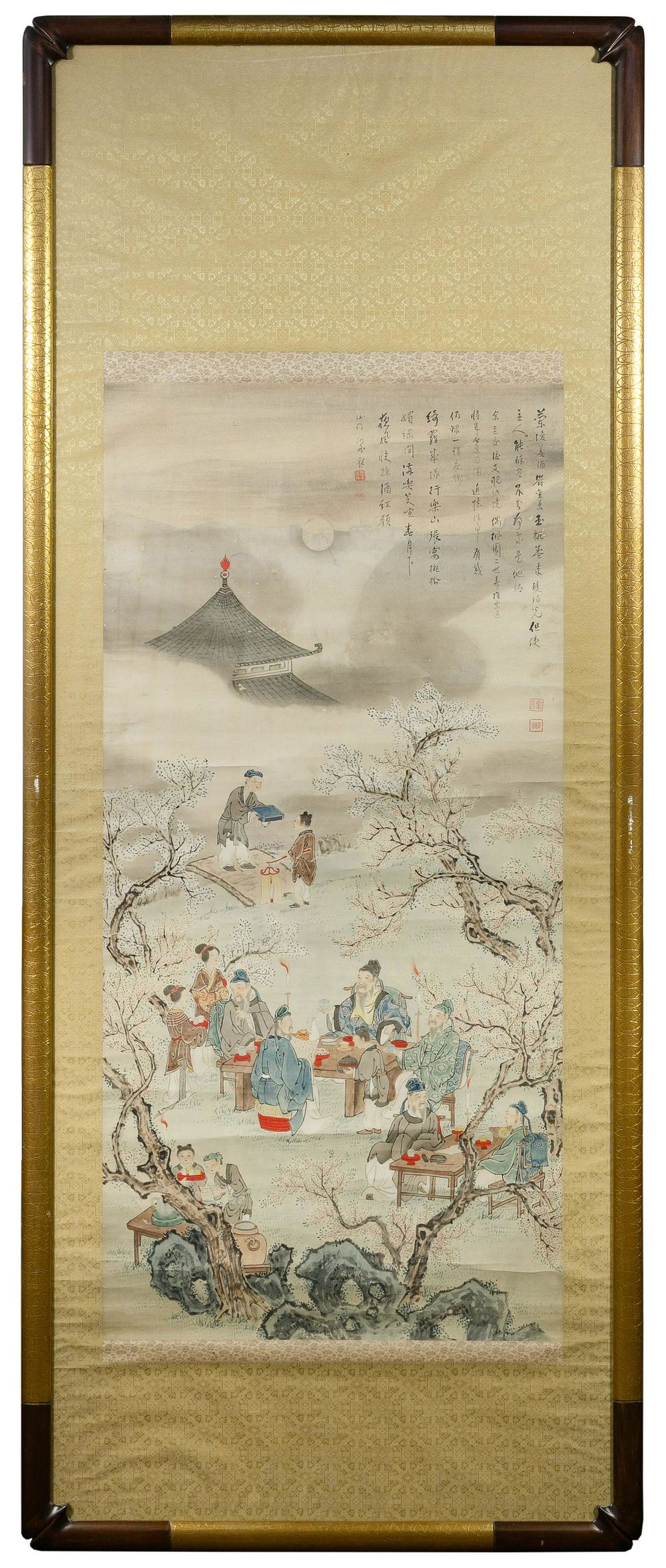 Lot 377: Asian Ink and Watercolor Painting
