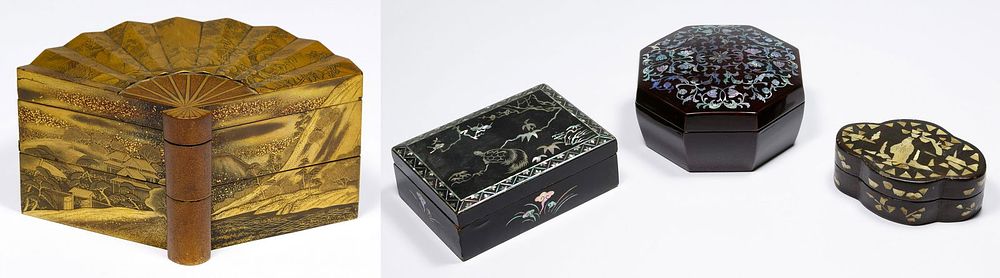 Lot 380: Asian Lacquer Box Assortment
