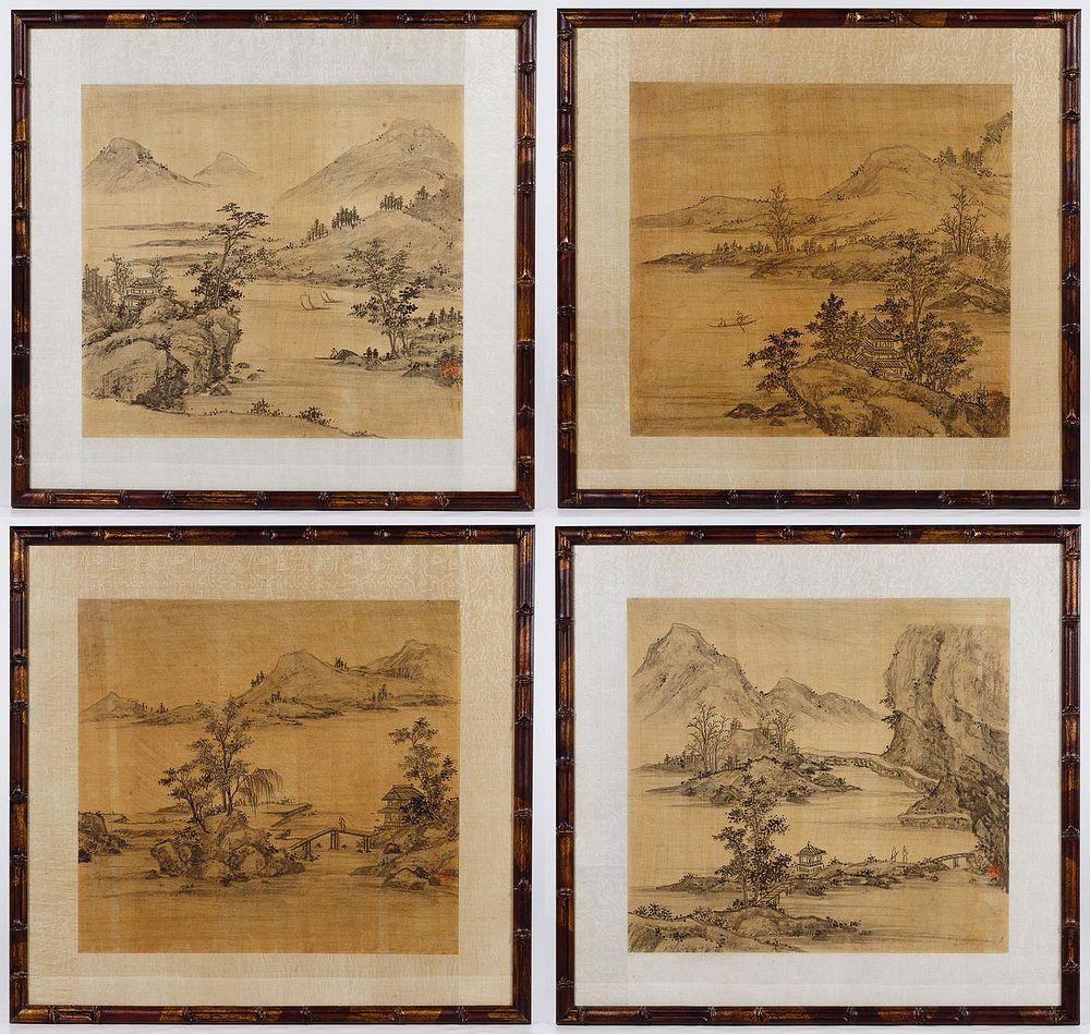 Lot 388: Asian Prints on Silk
