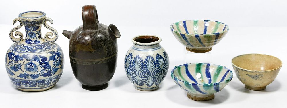 Lot 391: Asian Stoneware Pottery Assortment