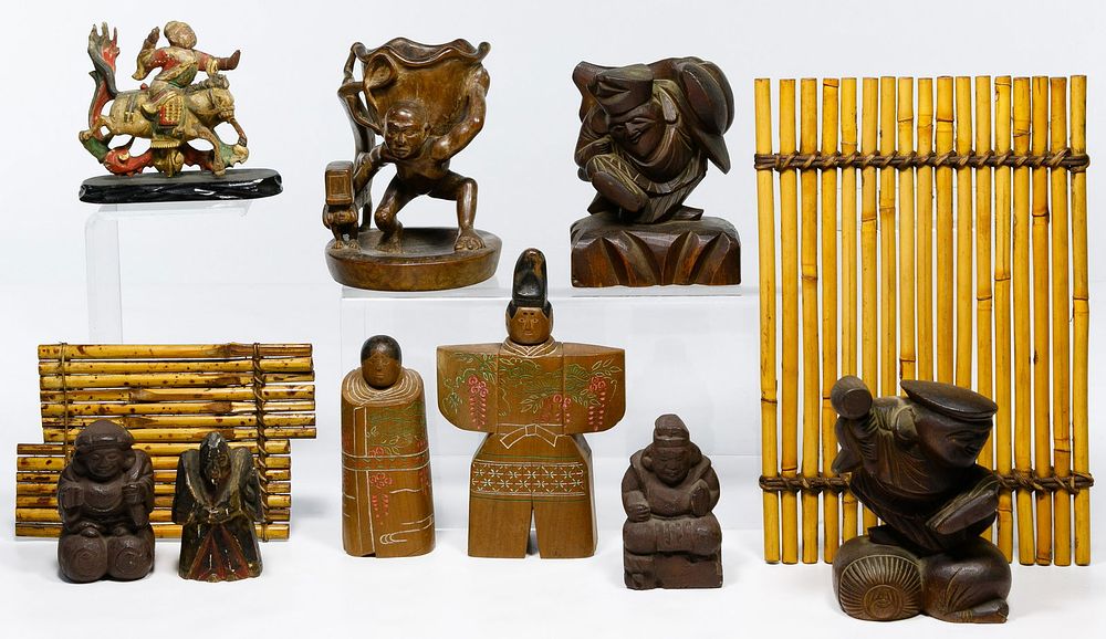 Lot 396: Asian Wood Carving Assortment
