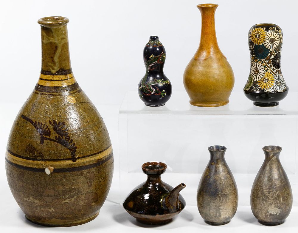 Lot 398: Bizen Pottery Sake Assortment